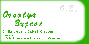 orsolya bajcsi business card